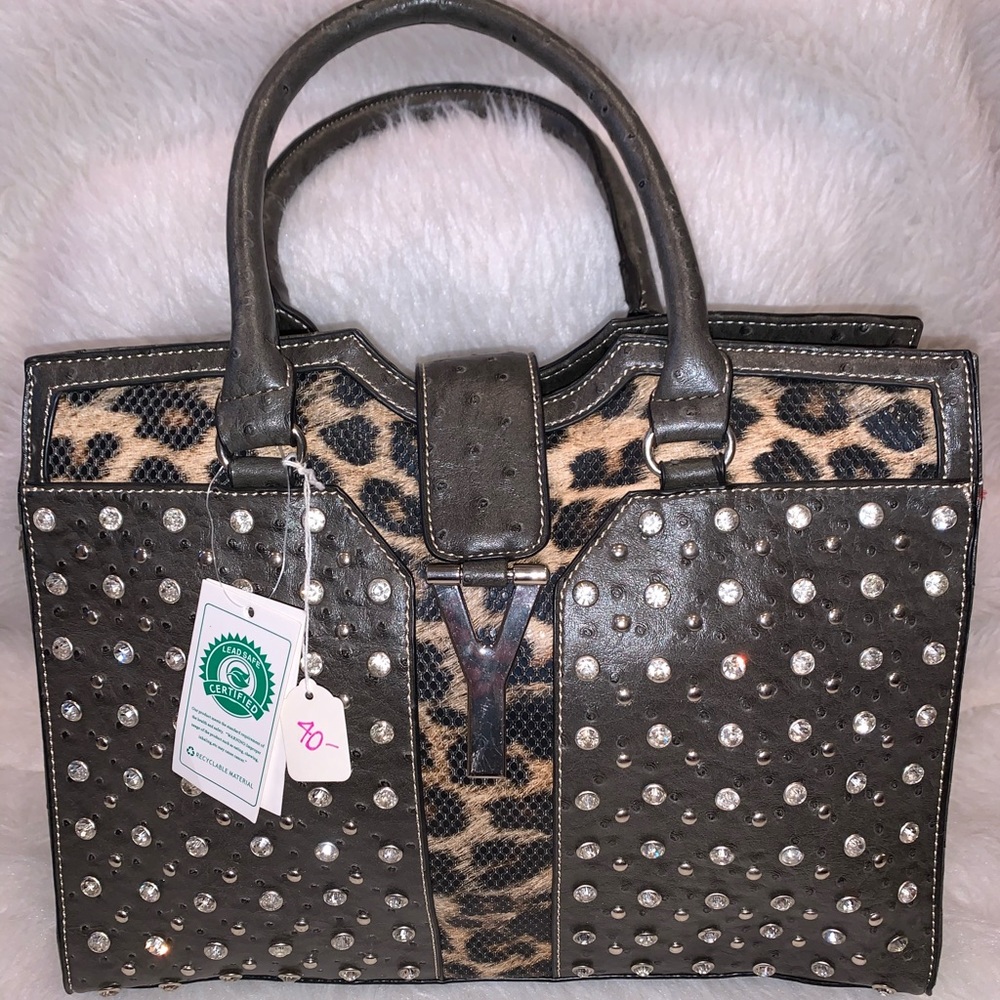 Cheetah Bling Handbag